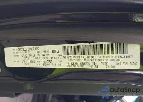 2013 Ram 1500 Tradesman из США, поврежденный, VIN 3C6JR6AT0DG507821